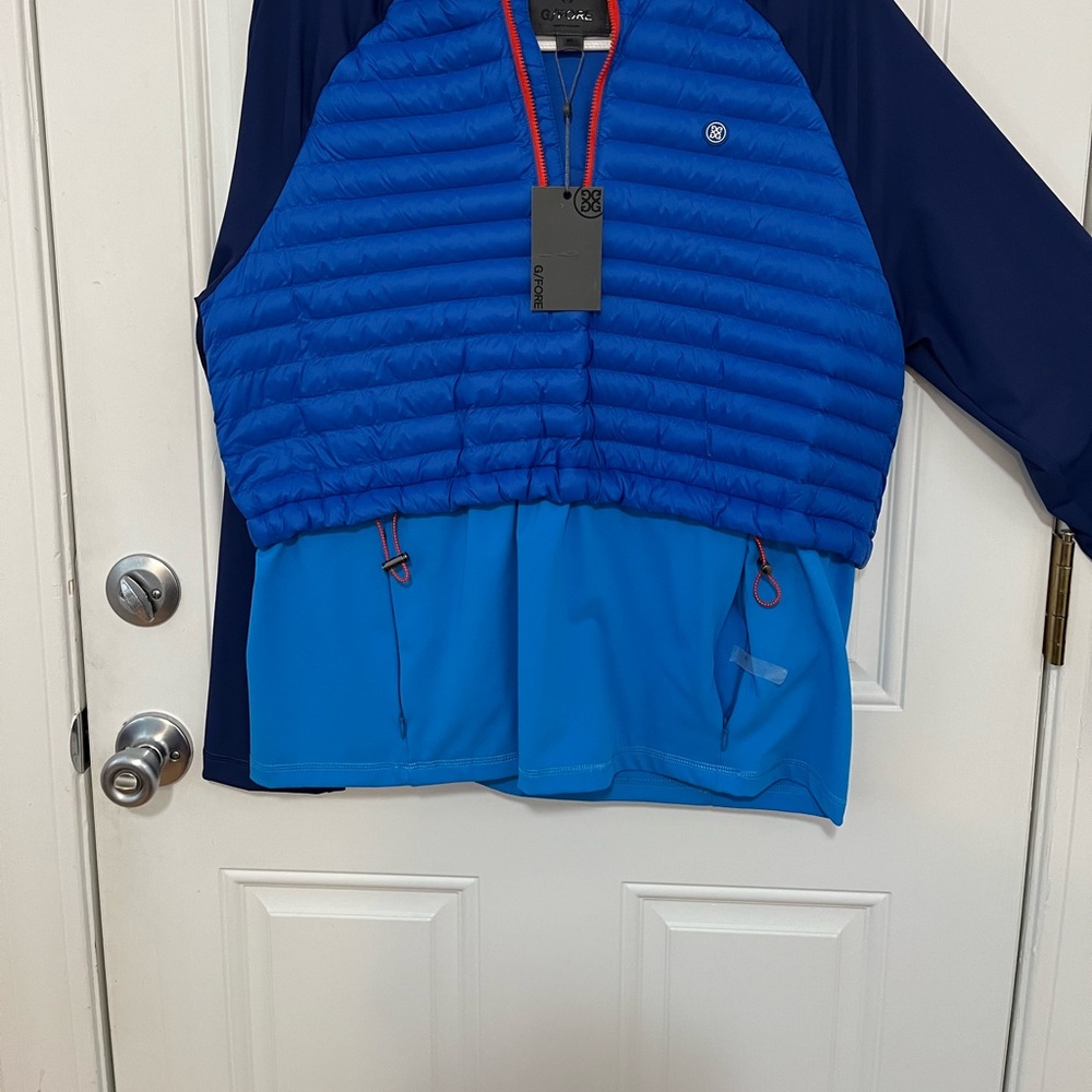 G/FORE WOMEN HYBRID 
PULLOVER HOODIE 1/2 ZIP JACKET
PTP 22.5.   L 25